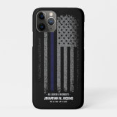 In liefdevolle herinnering Politie Dun Blauwe Lijn Case-Mate iPhone Case (Achterkant)