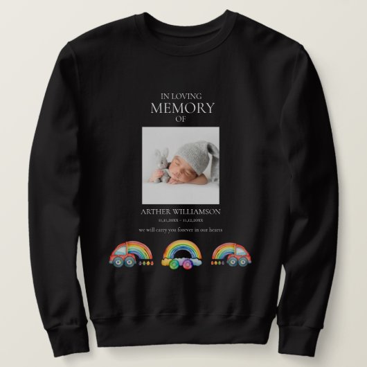 In liefdevolle herinnering Rainbow Baby Memorial t Trui (Design voorkant)