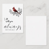 In liefdevolle herinnering: Rode Kardinaal Begrafe Visitekaartje (Voorkant / Achterkant)