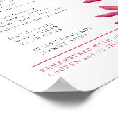 In liefdevolle herinnering rode orchidee aquarel b poster (Hoek)