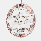 In liefdevolle herinnering Roos Folie Foto Memoria Keramisch Ornament (Links)