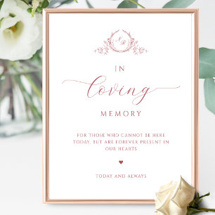In liefdevolle herinnering, Script Monogram Bourgo Poster