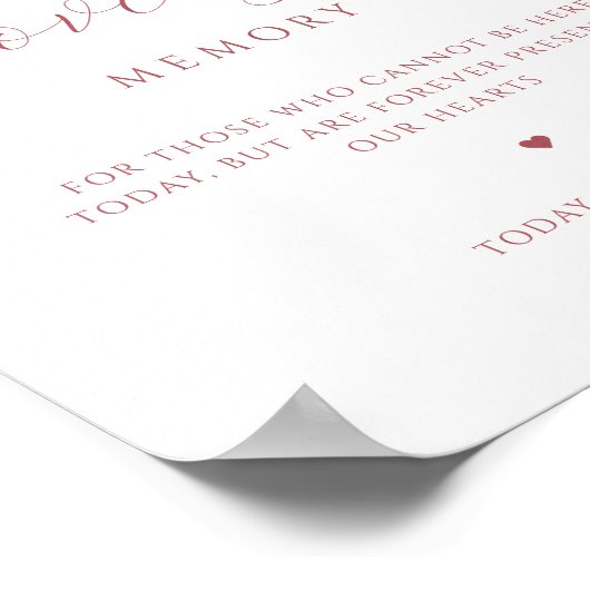 In liefdevolle herinnering, Script Monogram Bourgo Poster (Hoek)