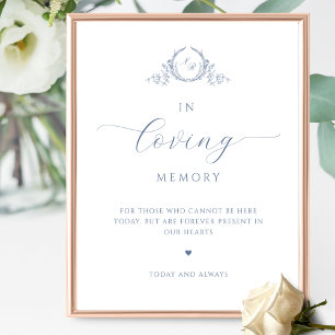 In liefdevolle herinnering, Script Monogram Dusty Poster