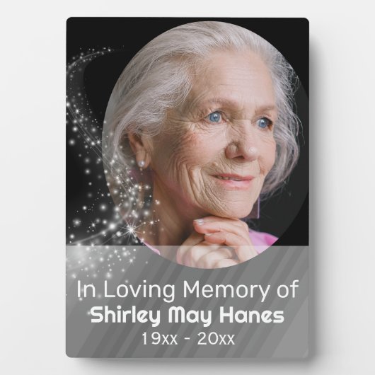 In liefdevolle herinnering Stardust Memorial ovale Fotoplaat (voorkant)