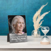 In liefdevolle herinnering Stardust Memorial ovale Fotoplaat (Zijkant)