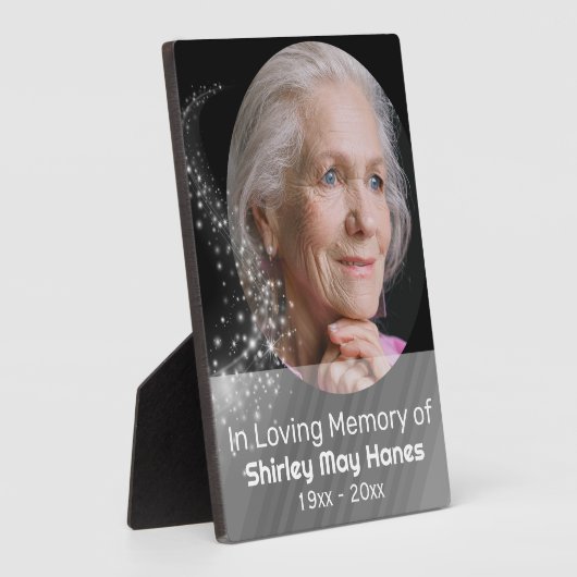 In liefdevolle herinnering Stardust Memorial ovale Fotoplaat (Zijkant)