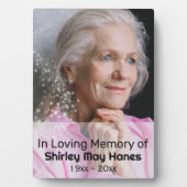 In liefdevolle herinnering Stardust Memorial ovale Fotoplaat (voorkant)