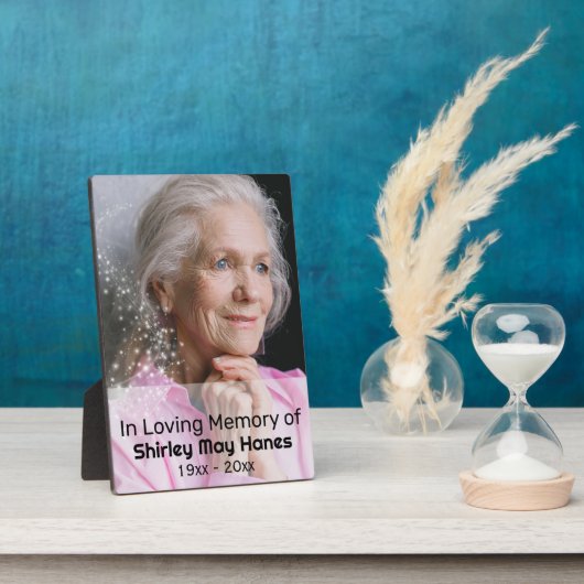 In liefdevolle herinnering Stardust Memorial ovale Fotoplaat (Zijkant)