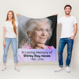 In liefdevolle herinnering Stardust Memorial Photo Fleece Deken