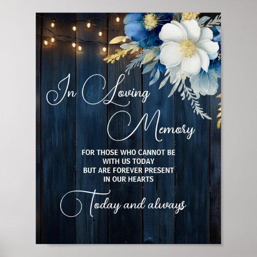 In liefdevolle herinnering String Licht Bloemenmon Poster (Voorkant)