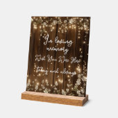 In liefdevolle herinnering String Lights Wood Memo Acryl Bord (Hoek)