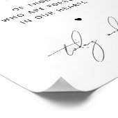 In liefdevolle herinnering teken. Zwart-wit bruilo Poster (Hoek)