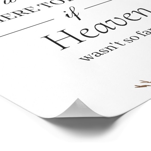 In Liefdevolle Herinnering Trouwbord Roestig Winte Poster (Hoek)