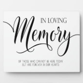 In liefdevolle herinnering Trouwbord Tafelblad Pla Fotoplaat (Voorkant)