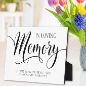 In liefdevolle herinnering Trouwbord Tafelblad Pla Fotoplaat