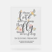 In liefdevolle herinnering Trouwtafel Memorial Acryl Bord (Voorkant)