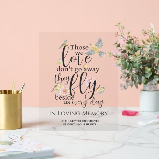 In liefdevolle herinnering Trouwtafel Memorial Acryl Bord (Huwelijk)