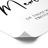 In liefdevolle herinnering Trouwteken Poster (Hoek)