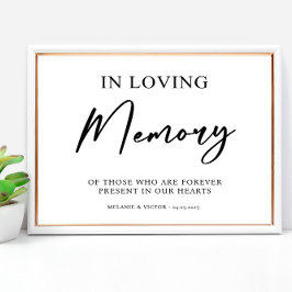 In liefdevolle herinnering Trouwteken Poster
