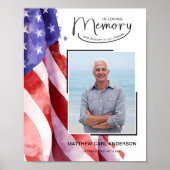 In liefdevolle herinnering US Flag Funeral Memoria Poster (Voorkant)