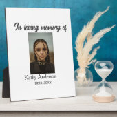 In liefdevolle herinnering van add naam gedenkteke fotoplaat (Zijkant)