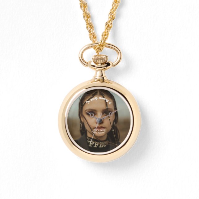 In liefdevolle herinnering van add naam gedenkteke horloge (Voorkant)