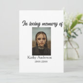 In liefdevolle herinnering van add naam gedenkteke kaart (Staand voorkant)