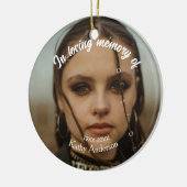 In liefdevolle herinnering van add naam gedenkteke keramisch ornament (Links)