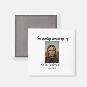 In liefdevolle herinnering van add naam gedenkteke magneet (Voorkant / Achterkant)