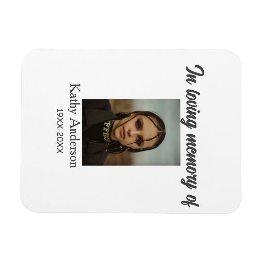 In liefdevolle herinnering van add naam gedenkteke magneet (Horizontaal)