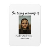 In liefdevolle herinnering van add naam gedenkteke magneet (Verticaal)