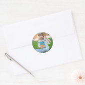 In liefdevolle herinnering van add naam gedenkteke ronde sticker (Envelop)