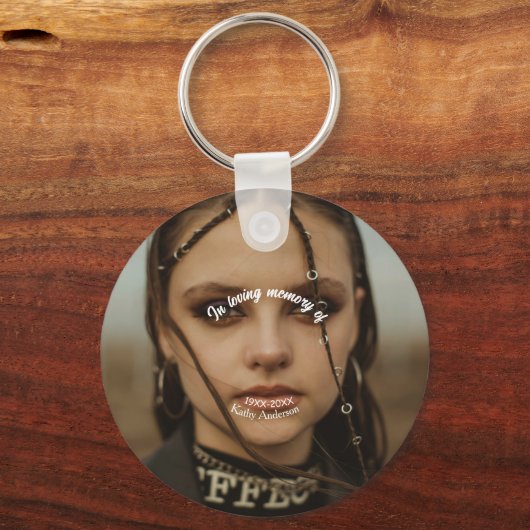 In liefdevolle herinnering van add naam gedenkteke sleutelhanger (Achterkant)