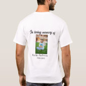 In liefdevolle herinnering van add naam gedenkteke t-shirt (Achterkant)