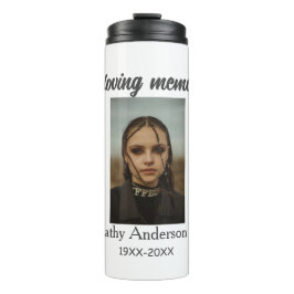 In liefdevolle herinnering van add naam gedenkteke thermosbeker