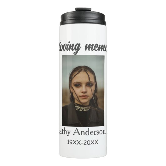In liefdevolle herinnering van add naam gedenkteke thermosbeker (Voorkant)