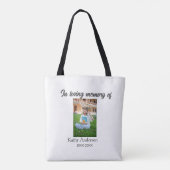 In liefdevolle herinnering van add naam gedenkteke tote bag (Achterkant)