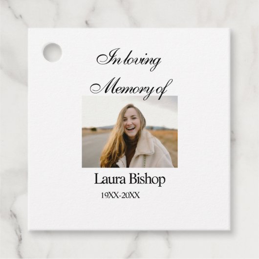 In liefdevolle herinnering van begrafenis houden n bedankjes labels (Voorkant)