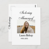 In liefdevolle herinnering van begrafenis houden n briefkaart (Voorkant / Achterkant)