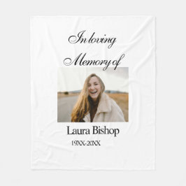 In liefdevolle herinnering van begrafenis houden n fleece deken