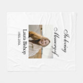 In liefdevolle herinnering van begrafenis houden n fleece deken (Voorkant (Horizontaal))