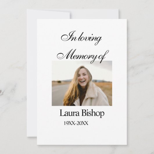 In liefdevolle herinnering van begrafenis houden n kaart (Voorkant)