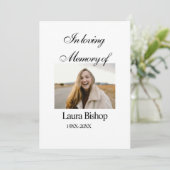 In liefdevolle herinnering van begrafenis houden n kaart (Staand voorkant)