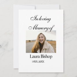 In liefdevolle herinnering van begrafenis houden n kaart