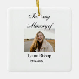 In liefdevolle herinnering van begrafenis houden n keramisch ornament