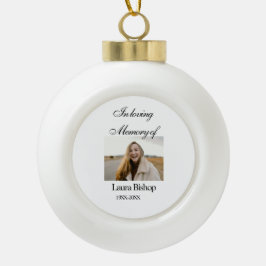 In liefdevolle herinnering van begrafenis houden n keramische bal ornament