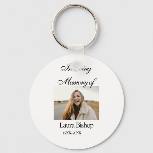 In liefdevolle herinnering van begrafenis houden n sleutelhanger (Achterkant)