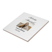 In liefdevolle herinnering van begrafenis houden n tegeltje (Zijkant)