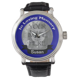 In liefdevolle herinnering van blauw fotohorloge horloge